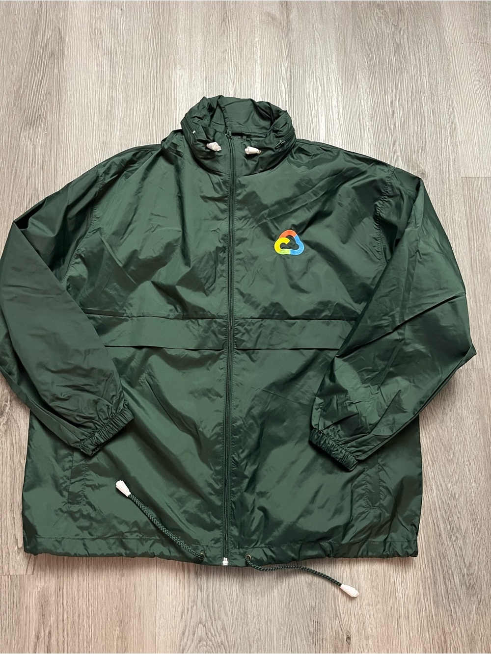 371–Men's Forest Green Windbreaker Jacket - Lightweight Shell